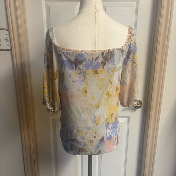 INC International Concepts Floral Ruched Women's Top - Picture 2 of 4
